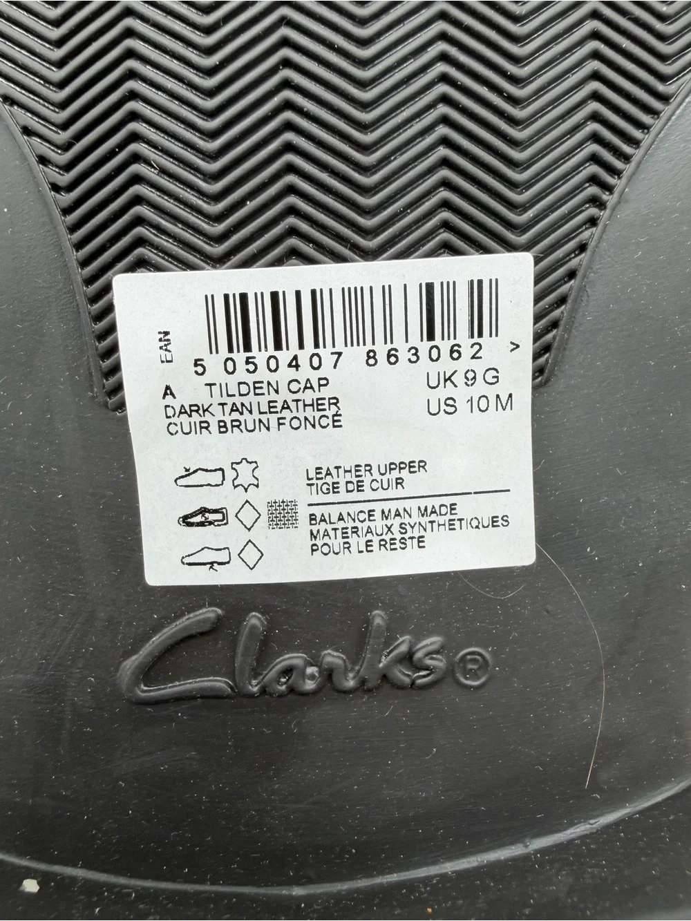 Clarks Men's Brown Leather Cap-Toe Oxfords New Without Box